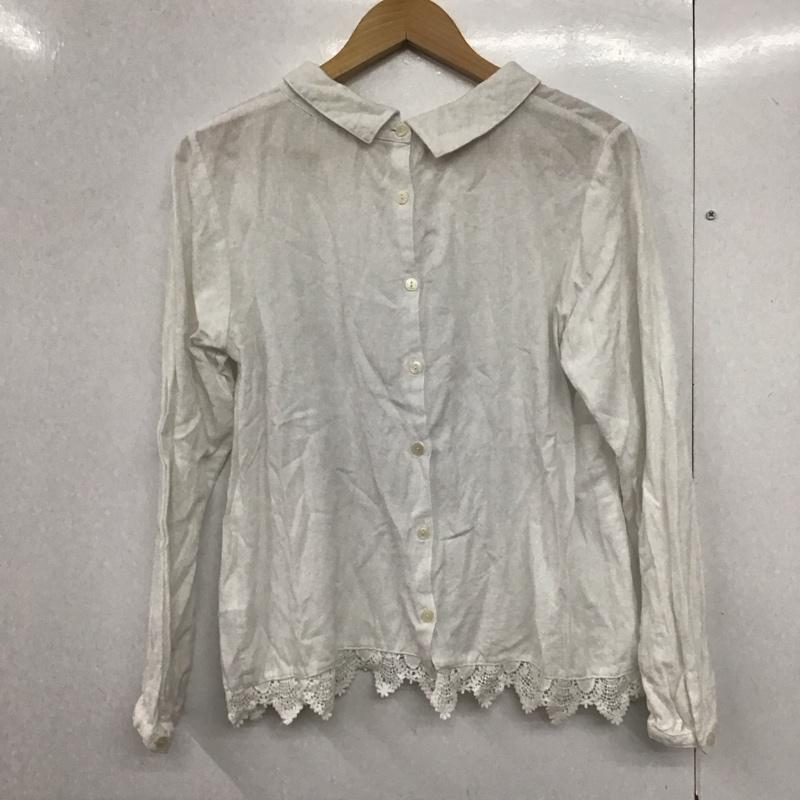 サマンサモスモス Samansa Mos2 シャツ、ブラウス 長袖 長袖シャツ 無地シャツ レースシャツ FREE 無地 白 / ホワイト /  レディース USED 古着 中古 10142690