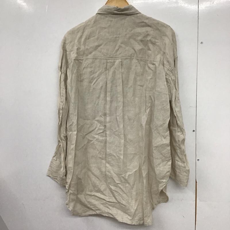 ケービーエフプラス KBF+ シャツ、ブラウス 長袖 KP15-23N170 リネン ビッグシャツ ONE SIZE 無地 ベージュ / ベージュ /  レディース USED 古着 中古 10147741