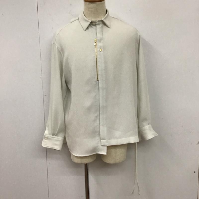 クルニ CULLNI シャツ、ブラウス 長袖 22-SS-062 長袖シャツ ジップアップシャツ 前開きシャツ 1 無地 白 / ホワイト /  メンズ USED 古着 中古 10117122
