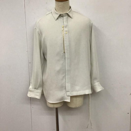 クルニ CULLNI シャツ、ブラウス 長袖 22-SS-062 長袖シャツ ジップアップシャツ 前開きシャツ 1 無地 白 / ホワイト /  メンズ USED 古着 中古 10117122