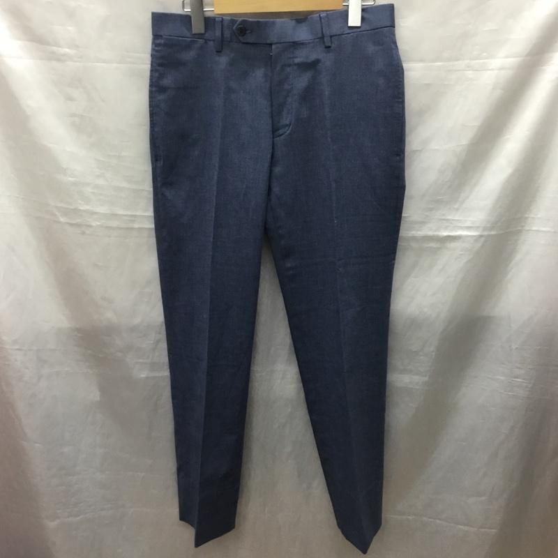 アデイインザライフ A Day in the Life パンツ スラックス スラックスパンツ スリムパンツ カジュアルパンツ センタータックパンツ ストレッチパンツ S 無地 青 / ブルー /  メンズ USED 古着 中古 10122275