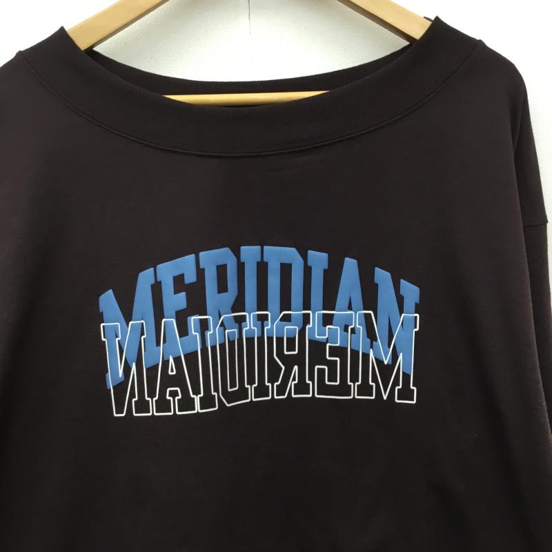 グローバルワーク GLOBAL WORK トレーナー 長袖 GW625561AD L ロゴ、文字 ダークブラウン / ダークブラウン /  レディース USED 古着 中古 10142860