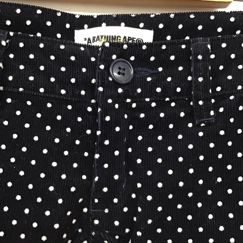 アベイシングエイプ A BATHING APE パンツ ショートパンツ コーデュロイ XS ドット 紺 / ネイビー /  レディース USED 古着 中古 10115098