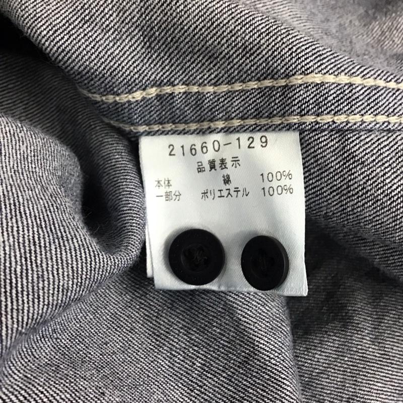 カステルバジャック CASTELBAJAC シャツ、ブラウス 長袖 長袖デニムシャツ カラーシャツ 長袖シャツ 48 ロゴ、文字 インディゴ / インディゴ /  メンズ USED 古着 中古 10137130