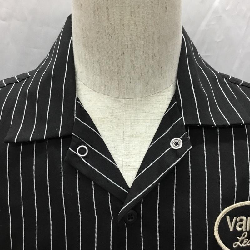 ヴァンソン VANSON シャツ、ブラウス 半袖 M ストライプ 黒 / ブラック /  メンズ USED 古着 中古 10108955