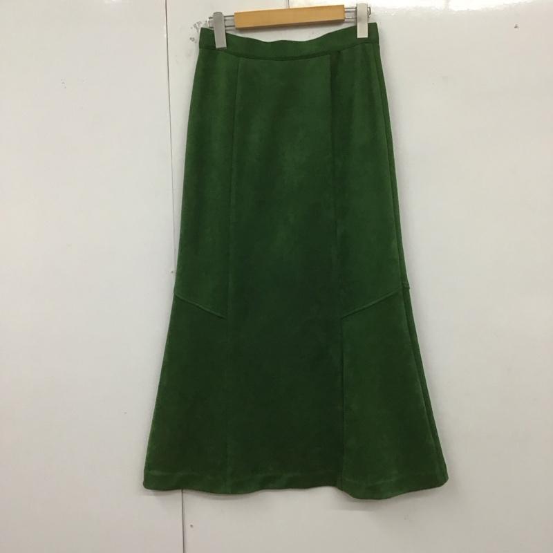 ジーナシス JEANASIS スカート ロングスカート ロングスカート フレアスカート スウェード M 無地 緑 / グリーン /  レディース USED 古着 中古 10129802