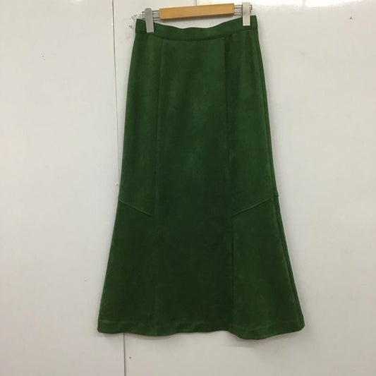 ジーナシス JEANASIS スカート ロングスカート ロングスカート フレアスカート スウェード M 無地 緑 / グリーン /  レディース USED 古着 中古 10129802