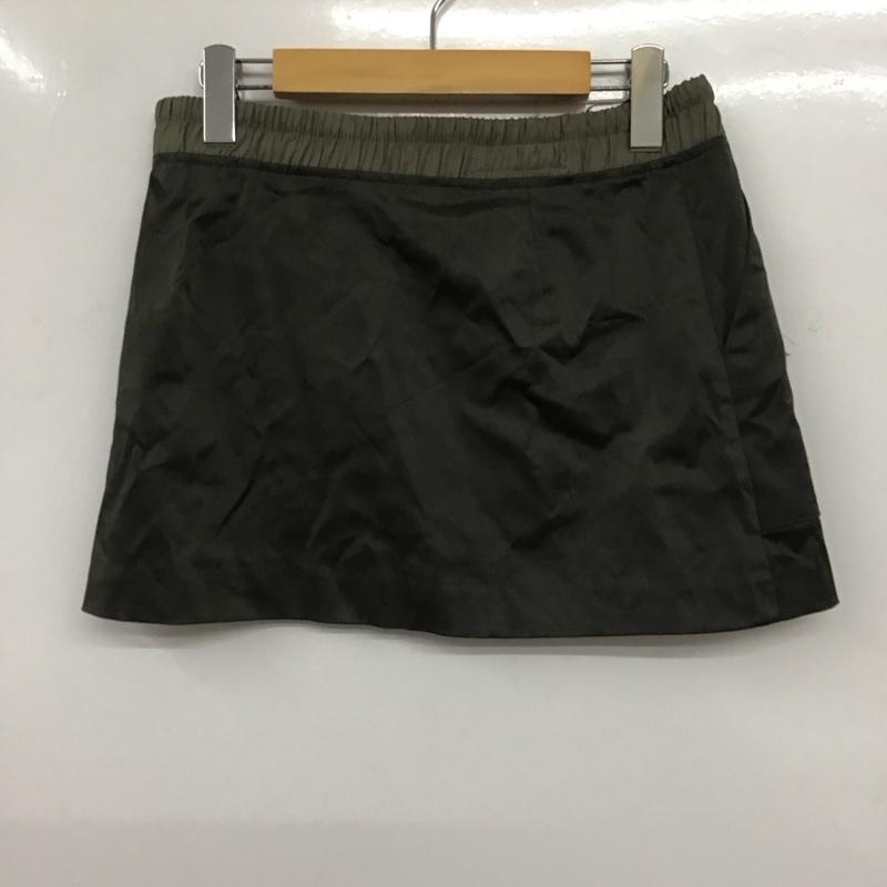 ザラ ZARA スカート ミニスカート XS 無地 カーキ / カーキ /  レディース USED 古着 中古 10139584