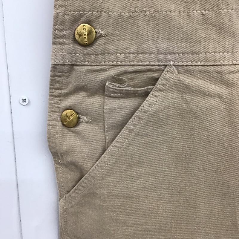 カーハート Carhartt サロペット・オーバーオール サロペット、オーバーオール オーバーオール オールインワン ワイドパンツ カジュアルパンツ ロゴ、文字 ベージュ / ベージュ /  メンズ USED 古着 中古 10107668