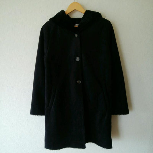 ナチュラルクチュール natural couture コート コート一般 M 無地 黒 / ブラック /  レディース USED 古着 中古 10016232