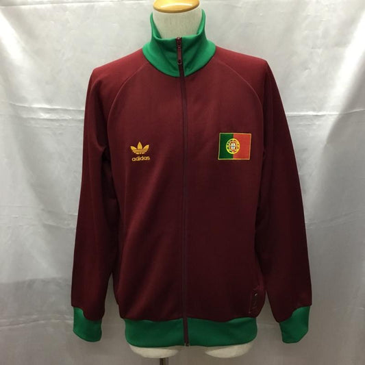 アディダス adidas ジャケット、上着 ジャンパー、ブルゾン プリント X ロゴ、文字 えんじ / ワインレッド /  メンズ USED 古着 中古 10108784