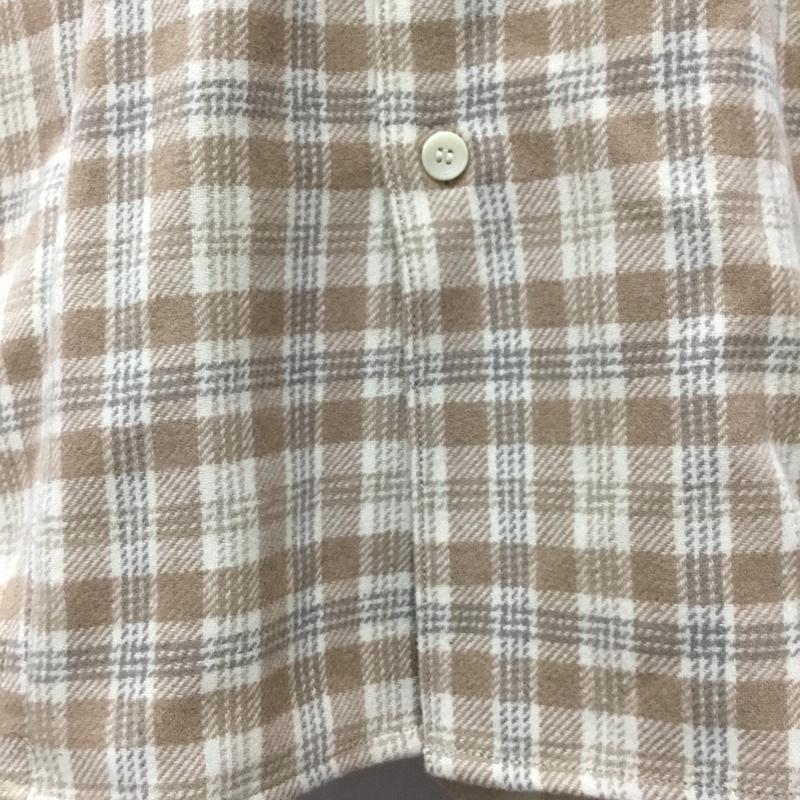 ジャーナルスタンダード レリューム JOURNAL STANDARD relume シャツ、ブラウス 長袖 20-050-464-0140-3-0 バンドカラー ウール混 L チェック ベージュ / ベージュ /  メンズ USED 古着 中古 10112906