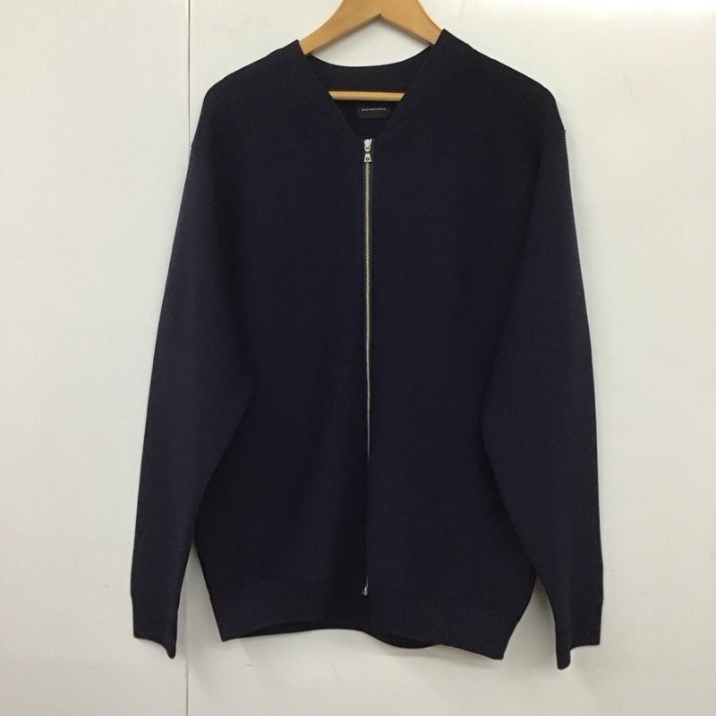 グリーンレーベルリラクシング green label relaxing ジャケット、上着 ジャケット、ブレザー ジップアップジャケット アウター ノーカラージャケット M 無地 紺 / ネイビー /  メンズ USED 古着 中古 10132011