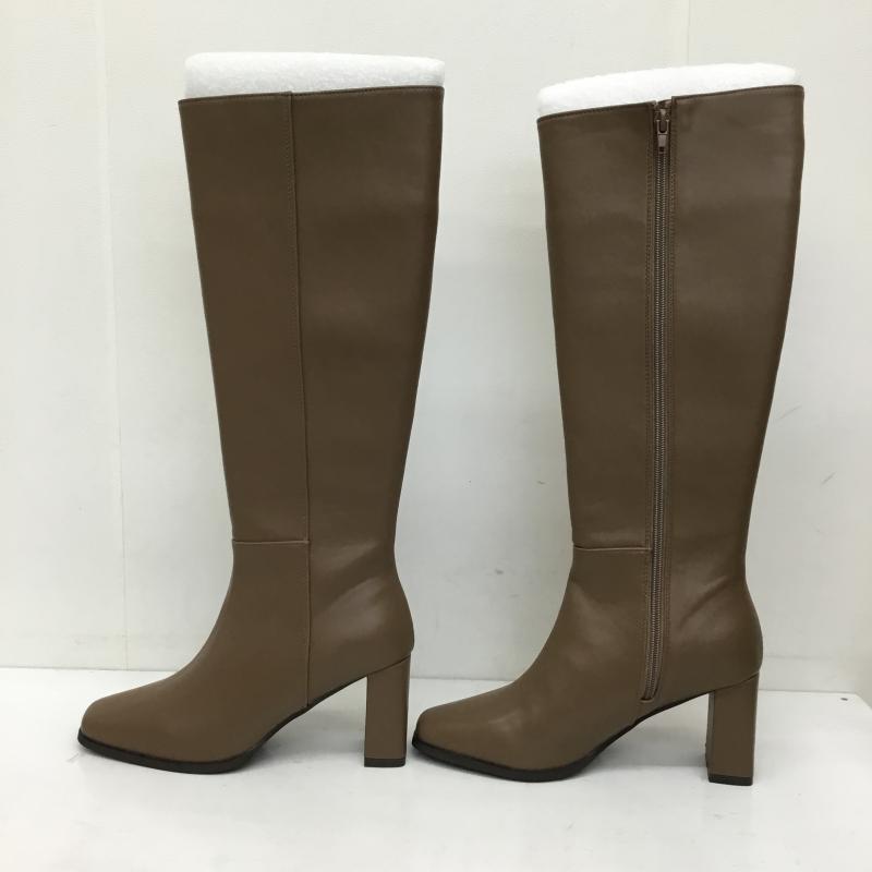 ダズリン dazzlin ブーツ ロングブーツ スクエアトウロングブーツ M 無地 茶 / ブラウン /  レディース USED 古着 中古 10143318