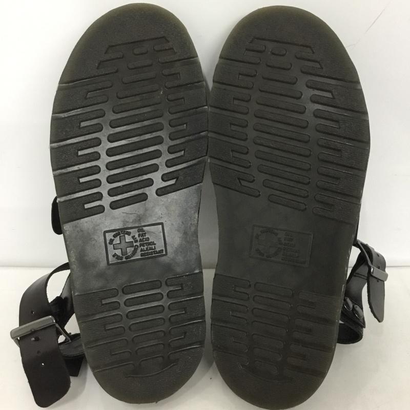 ドクターマーチン Dr.Martens サンダル サンダル AW008 CK110 GRYPHON レザー UK8 箱有 US：9 無地 黒 / ブラック /  メンズ USED 古着 中古 10125083