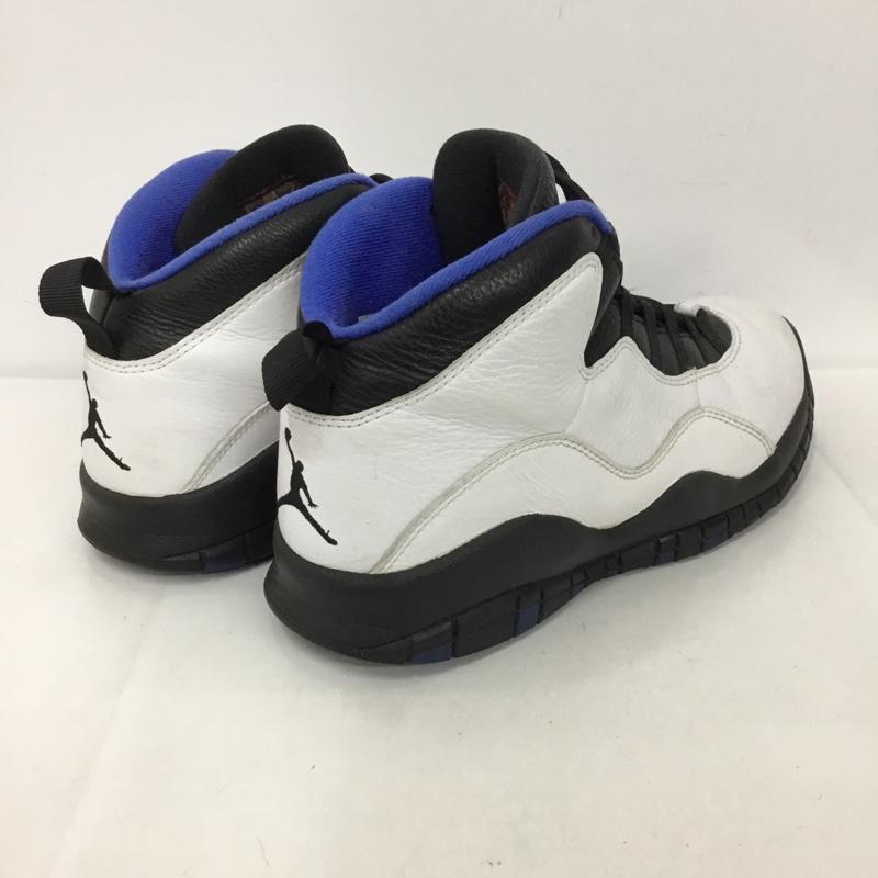 ナイキ NIKE スニーカー スニーカー 310805-108 AIR JORDAN 10 RETRO 28cm 28.0cm ワンポイント 白 / ホワイト / X 黒 / ブラック / X 青 / ブルー /  メンズ USED 古着 中古 10125088
