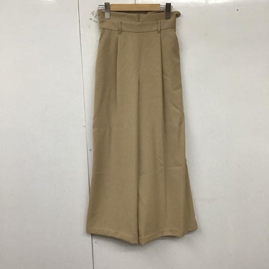 ナチュラルビューティーベーシック NATURAL BEAUTY BASIC ボトムス ボトムス 017-8130070 ワイドパンツ S 無地 ベージュ / ベージュ /  レディース USED 古着 中古 10129135