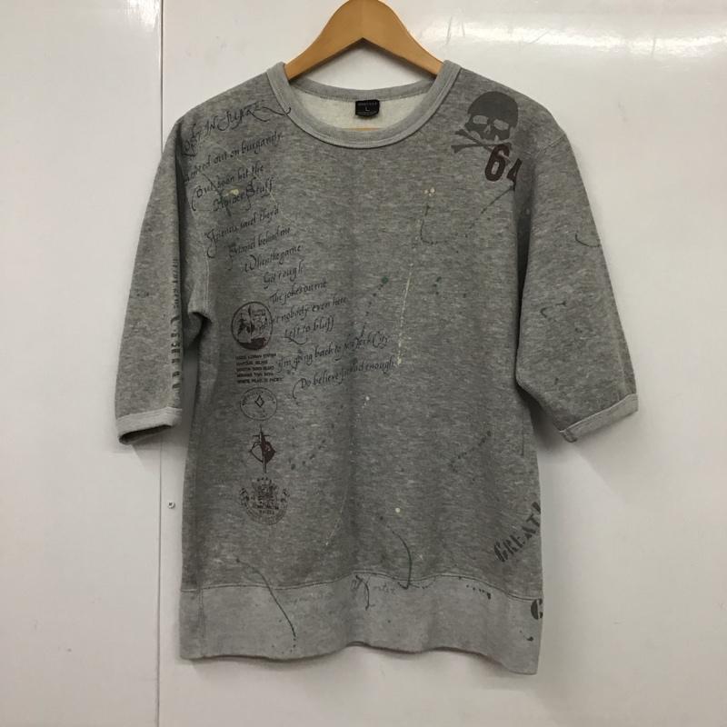 アヴィレックス AVIREX U.S.A. カットソー 半袖 半袖カットソー プリントTシャツ クルーネックカットソー L プリント 灰 / グレー /  メンズ USED 古着 中古 10131427