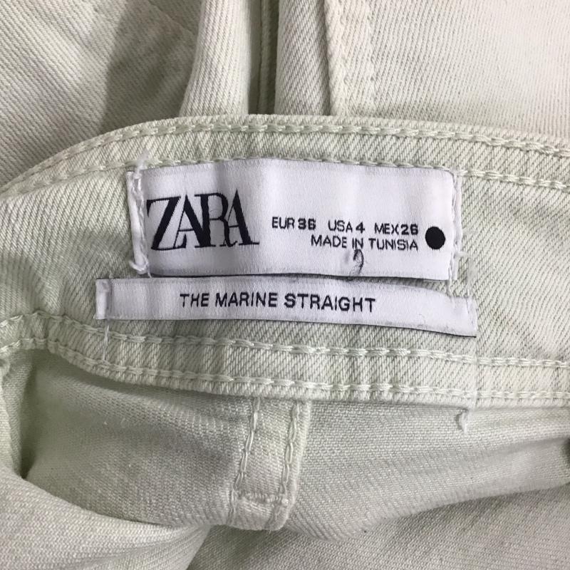 ザラ ZARA パンツ デニム、ジーンズ 8246 241 500 フレアパンツ 無地 薄緑 / ライトグリーン /  レディース USED 古着 中古 10111072