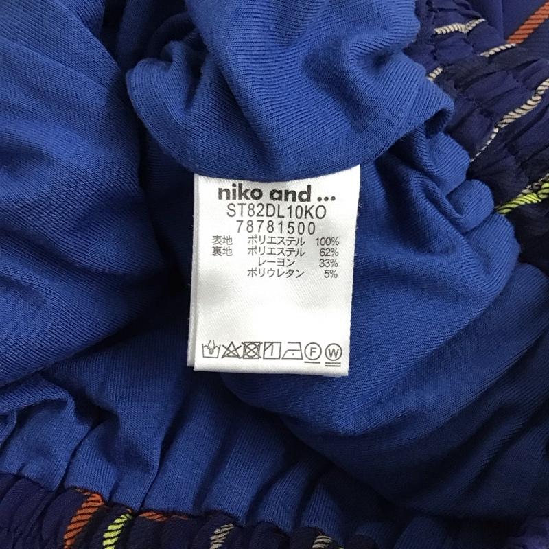 ニコアンド niko and... ボトムス ボトムス ST82DL10KO 青系タータンチェック ワイドパンツ L チェック マルチカラー / マルチカラー /  レディース USED 古着 中古 10132166