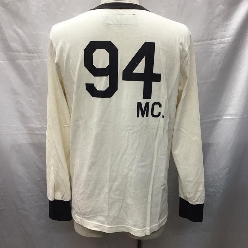 ネイバーフッド NEIGHBORHOOD Tシャツ 長袖 142ATNH-CSM05 リンガーTシャツ M ロゴ、文字 アイボリー / アイボリー / X 黒 / ブラック /  メンズ USED 古着 中古 10121223