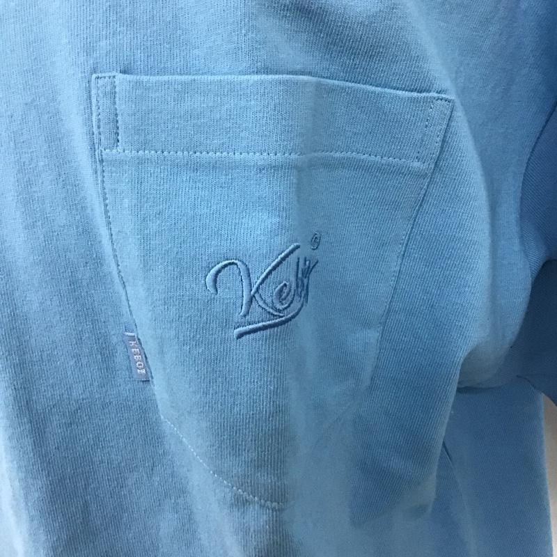ケボズ KEBOZ Tシャツ 半袖 半袖カットソー 半袖シャツ 無地シャツ XL ロゴ、文字 青 / ブルー /  メンズ USED 古着 中古 10126515