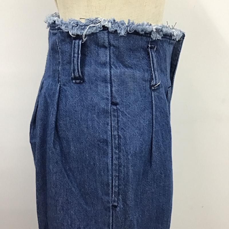 ローリーズファーム LOWRYS FARM パンツ デニム、ジーンズ デニムパンツ ストレートパンツ ワイドパンツ カジュアルパンツ M 無地 インディゴ / インディゴ /  レディース USED 古着 中古 10124128