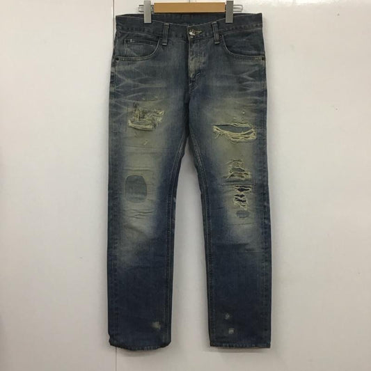 リー Lee パンツ デニム、ジーンズ ls1202 タイトストレートLS1202 ダメージ加工 デニムパンツ ジーンズ 30インチ 無地 インディゴ / インディゴ /  メンズ USED 古着 中古 10106559