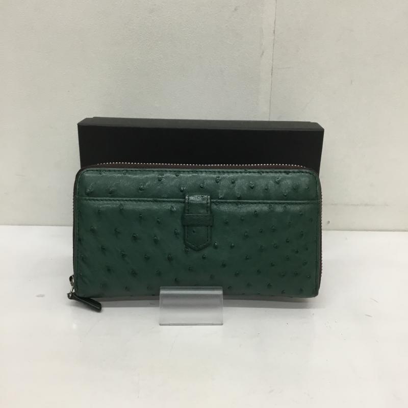 オーストリッチ ostrich 財布 長財布 ドット 緑 / グリーン /  レディース USED 古着 中古 10124446