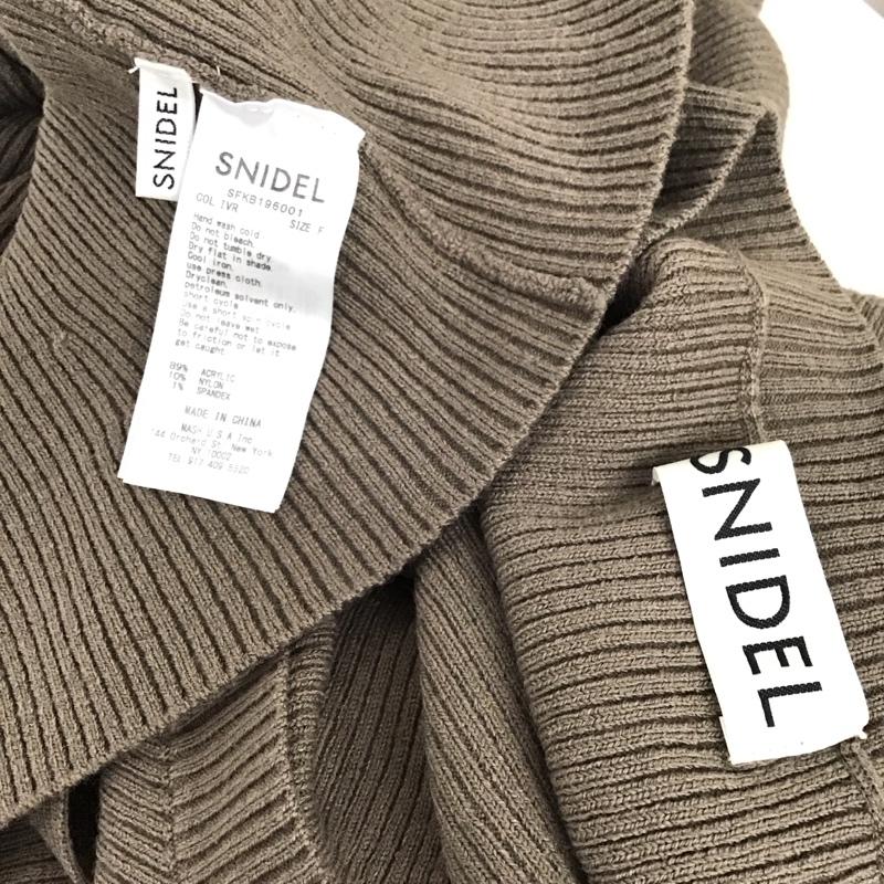 スナイデル SNIDEL セットアップ セットアップ sfkb196001 リブニットセットワンピース セットアップ FREE 無地 茶 / ブラウン /  レディース USED 古着 中古 10134116