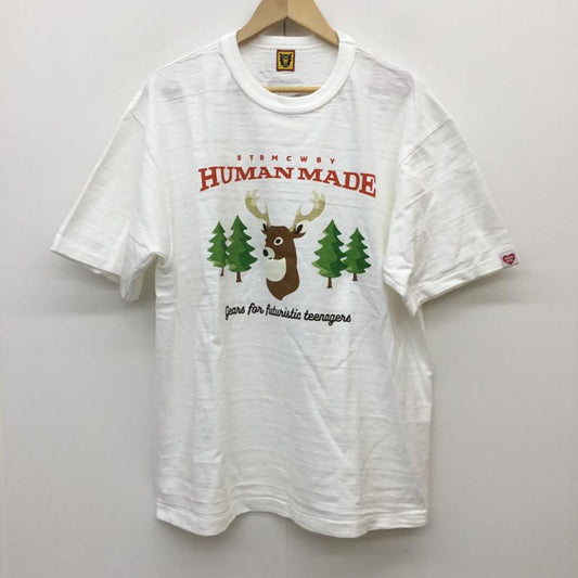 ヒューマンメード HUMAN MADE Tシャツ 半袖 Deer T-Shirt XXL プリント 白 / ホワイト /  メンズ USED 古着 中古 10107283