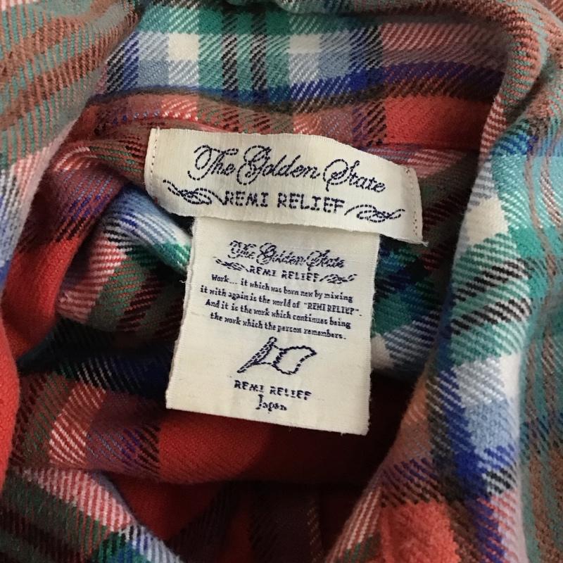 レミ レリーフ REMI RELIEF シャツ、ブラウス 長袖 ワークシャツ コットン M チェック マルチカラー / マルチカラー /  メンズ USED 古着 中古 10121306