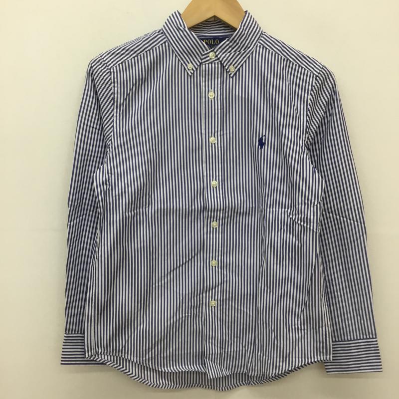 ポロラルフローレン POLO RALPH LAUREN シャツ、ブラウス 長袖 150cm ストライプ 青 / ブルー /  ボーイズ USED 古着 中古 10135646