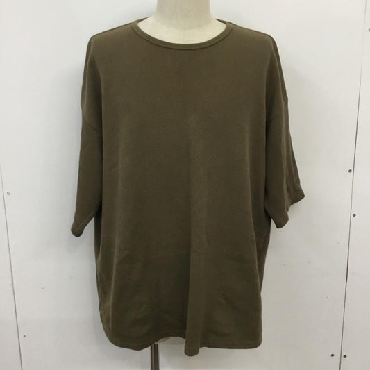 クロ KURO カットソー 半袖 962861 鹿の子 オーバーサイズ ビッグTシャツ 0 無地 カーキ / カーキ /  メンズ USED 古着 中古 10069239