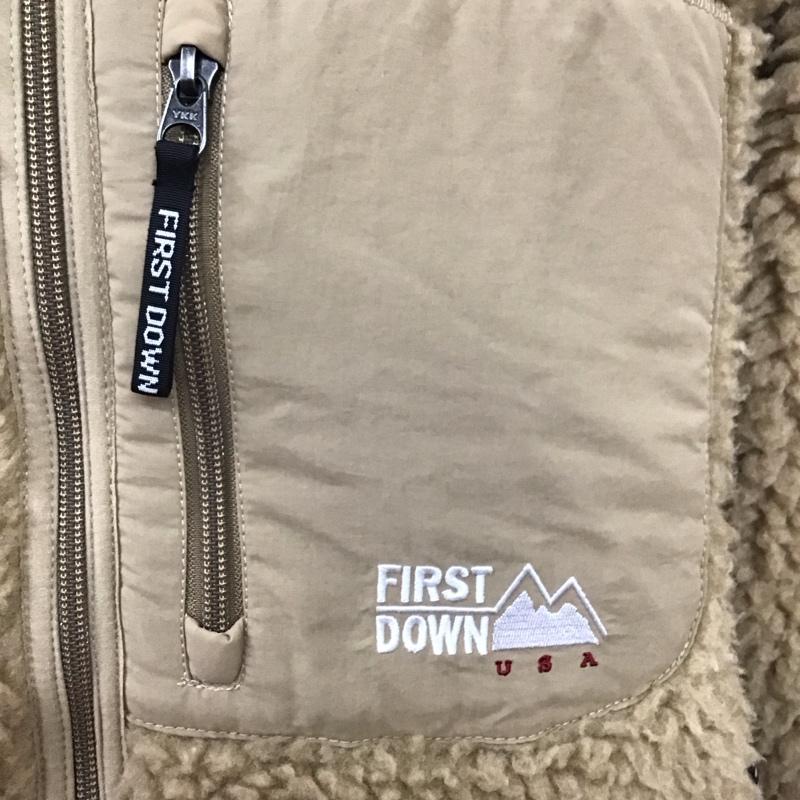 ファーストダウン FIRST DOWN ジャケット、上着 ジャンパー、ブルゾン 193-1550 フリースジャケット ジップアップジャケット アウター M ロゴ、文字 ベージュ / ベージュ /  メンズ USED 古着 中古 10109829