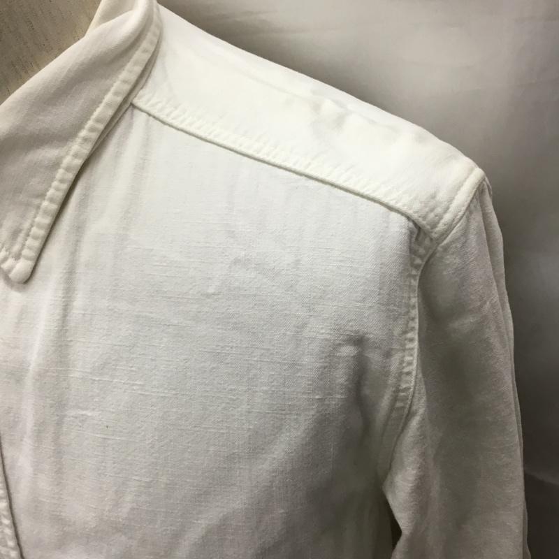 ジェラード JELADO シャツ、ブラウス 長袖 L 無地 白 / ホワイト /  メンズ USED 古着 中古 10114796