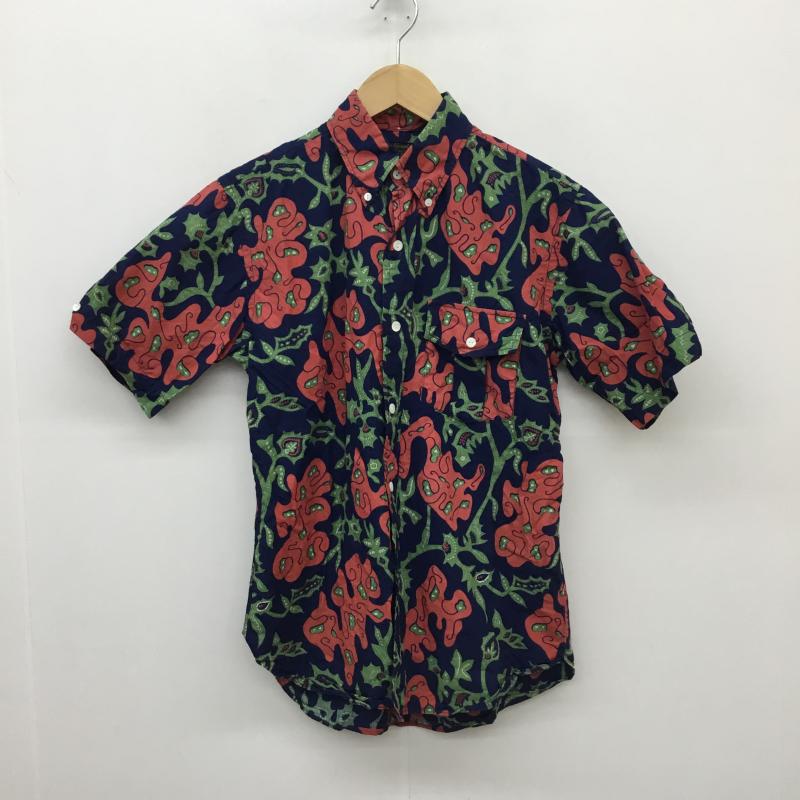 ジャーナルスタンダードホームステッド JOURNAL STANDARD J.S HOMESTEAD シャツ、ブラウス 半袖 JORNAL STANDERD HOMESTEAD 13-051-470-3230-1-0 M 総柄 紺 / ネイビー / X 赤 / レッド / X 緑 / グリーン /  メンズ USED 古着 中古 10130246