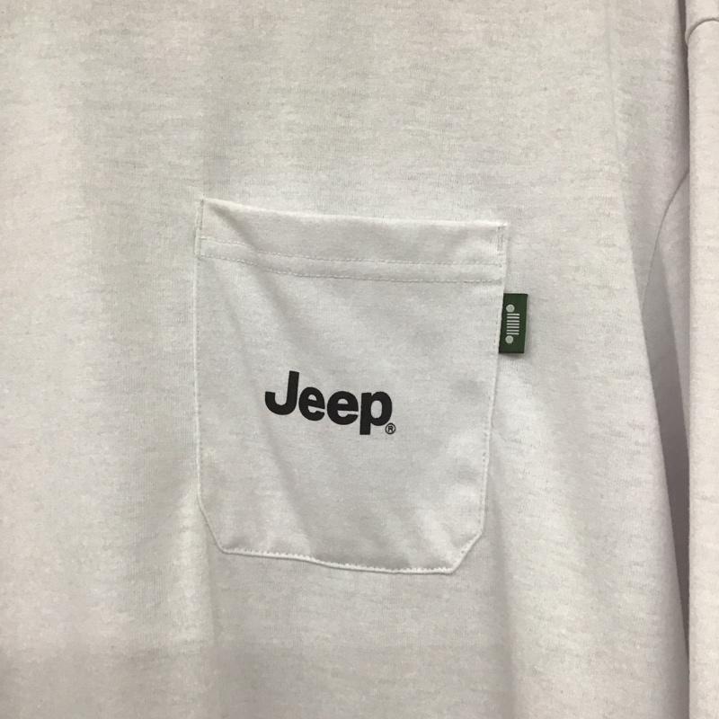ジープ Jeep Tシャツ 半袖 半袖カットソー プリントTシャツ クルーネックカットソー 0 ロゴ、文字 白 / ホワイト /  メンズ USED 古着 中古 10148327