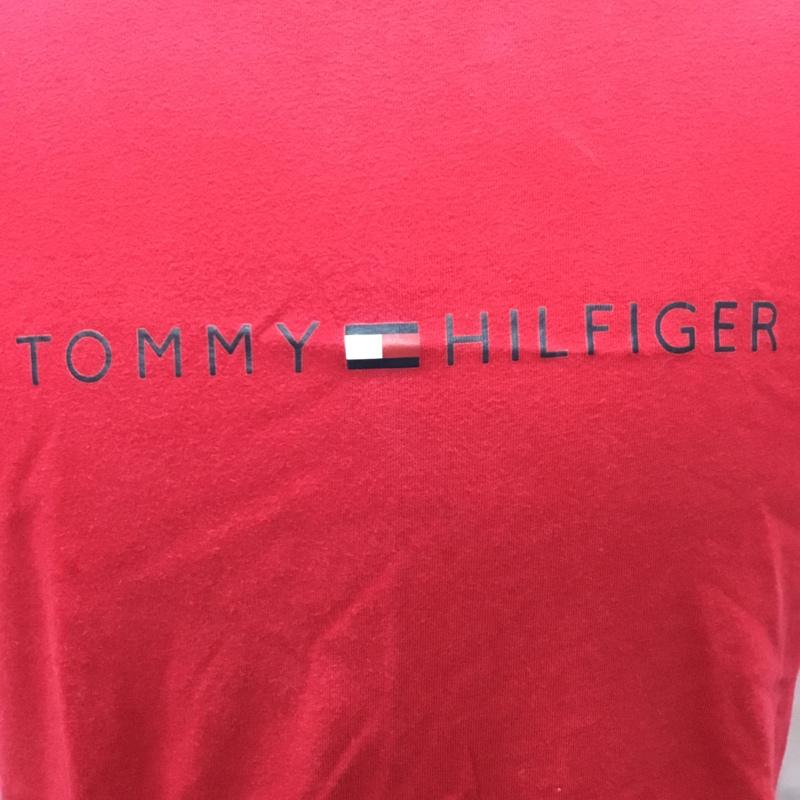 トミーヒルフィガー TOMMY HILFIGER Tシャツ 半袖 114-222900-720 クルーネック プリント XS ロゴ、文字 赤 / レッド /  メンズ USED 古着 中古 10111393