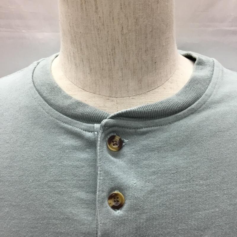 フリークスストア FREAK S STORE カットソー 半袖 半袖カットソー プリントTシャツ ヘンリーネックカットソー L 無地 緑 / グリーン /  メンズ USED 古着 中古 10116865