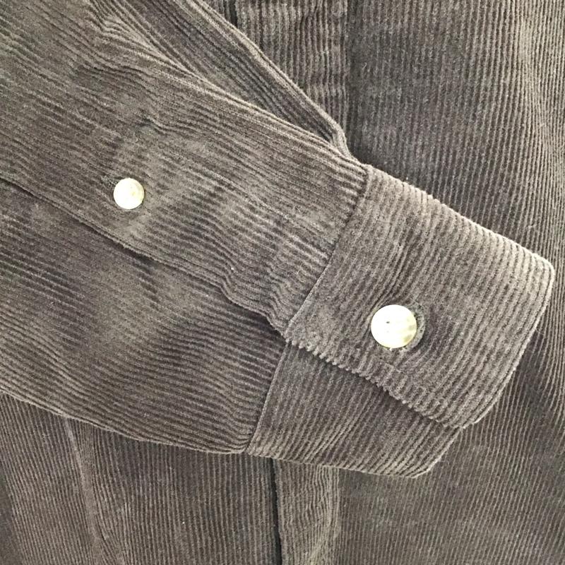 ビームス ハート BEAMS HEART シャツ、ブラウス 長袖 長袖シャツ カラーシャツ 長袖カットソー コーデュロイシャツ kangol M ロゴ、文字 茶 / ブラウン /  メンズ USED 古着 中古 10116523