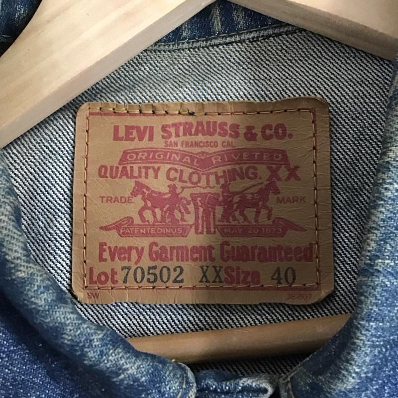 リーバイス Levi s ジャケット、上着 ジャケット、ブレザー 70502 デニムジャケット Gジャン 40 無地 青 / ブルー /  メンズ USED 古着 中古 10123530