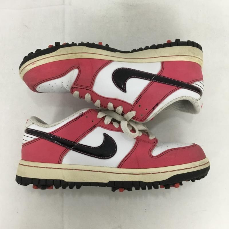 ナイキ NIKE スニーカー スニーカー 487116-101 ゴルフシューズ 23.5cm 23.5cm ロゴ、文字 白 / ホワイト / X 黒 / ブラック / X 桃 / ピンク /  レディース USED 古着 中古 10148802