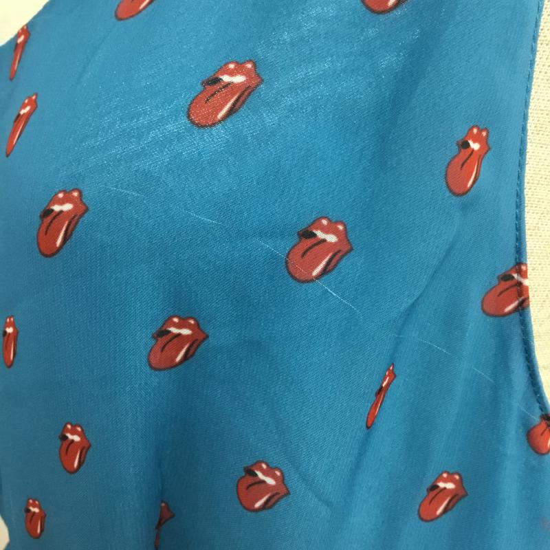 スライ SLY ワンピース ミニスカート The Rolling Stones×SLY ローリングストーンズ リップ＆タンワンピース 2 総柄 青 / ブルー / X 赤 / レッド /  レディース USED 古着 中古 10048210