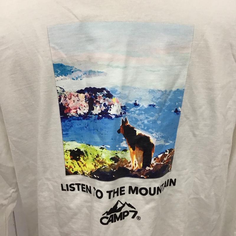 キャンプセブン CAMP7 Tシャツ 長袖 XL ロゴ、文字 X プリント 白 / ホワイト /  メンズ USED 古着 中古 10121885