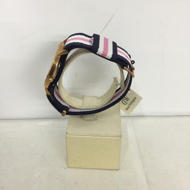 ダニエルウェリントン Daniel Wellington 腕時計 アナログ（クォーツ式） 0506DW 箱有 ロゴ、文字 白 / ホワイト / X 桃 / ピンク / X 紺 / ネイビー /  メンズ USED 古着 中古 10134920