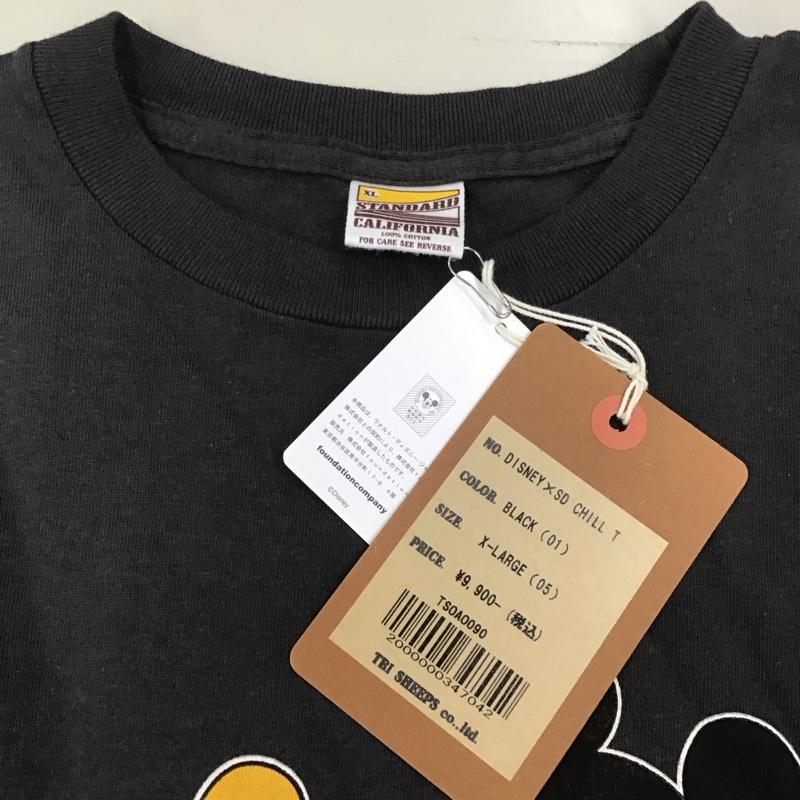 スタンダード カリフォルニア STANDARD CALIFORNIA Tシャツ 半袖 半袖カットソー プリントTシャツ クルーネックカットソー XL ロゴ、文字 黒 / ブラック /  メンズ USED 古着 中古 10113174