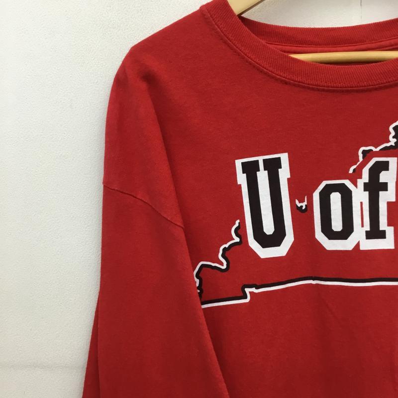 ユーズドクロージング used clothes Tシャツ 長袖 UofL captivating apparel L プリント 赤 / レッド /  メンズ USED 古着 中古 10127551