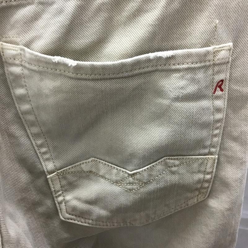 リプレイ REPLAY パンツ デニム、ジーンズ デニムジーンズ スリムパンツ ストレートパンツ 31インチ 無地 ベージュ / ベージュ /  メンズ USED 古着 中古 10114052