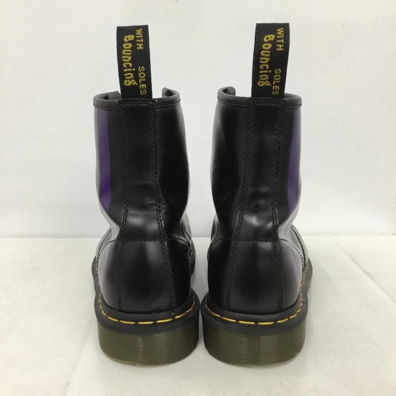 ドクターマーチン Dr.Martens ブーツ ショートブーツ NEEDLES ニードルズ 1460 8ホール UK9 US：10  黒 / ブラック / X 紫 / パープル /  メンズ USED 古着 中古 10147714